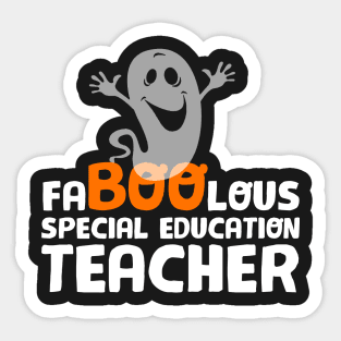 Faboolous Special Education Teacher Halloween Cost Sticker